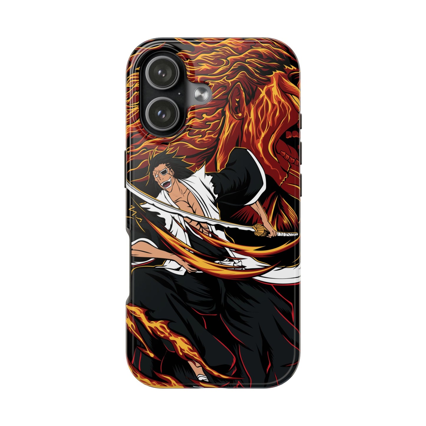 Genryūsai Yamamoto Flame Bankai Double Layered Phone Case | Bleach-Inspired Protective Anime Case