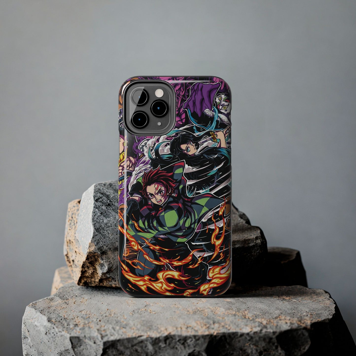Tanjiro & Muichiro Vs Hantengu Double Layered Phone Case | Demon Slayer-Inspired Anime Case