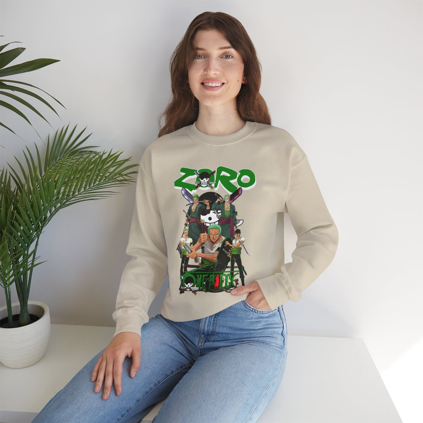Zoro “King of Swords” Unisex Heavy Crewneck | One Piece Streetwear Sweatshirt