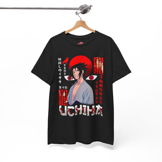 Sasuke Uchiha Unisex T-Shirt | Uchiha Clan Anime-Inspired Streetwear Graphic Tee | Mangekyo Sharingan Graphic Shirt | Otaku Manga Tee