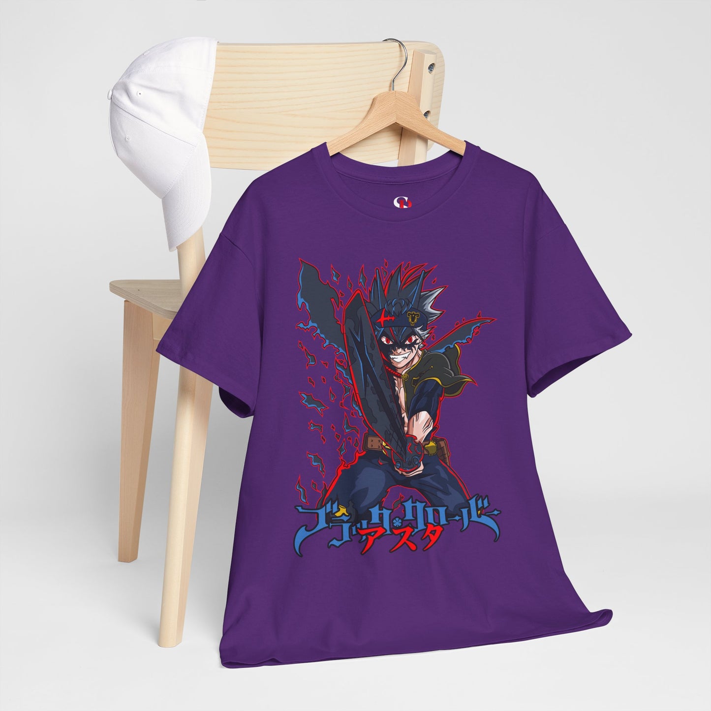 Black Asta Unisex Heavy Cotton T-Shirt | Black Clover Anime Streetwear Tee