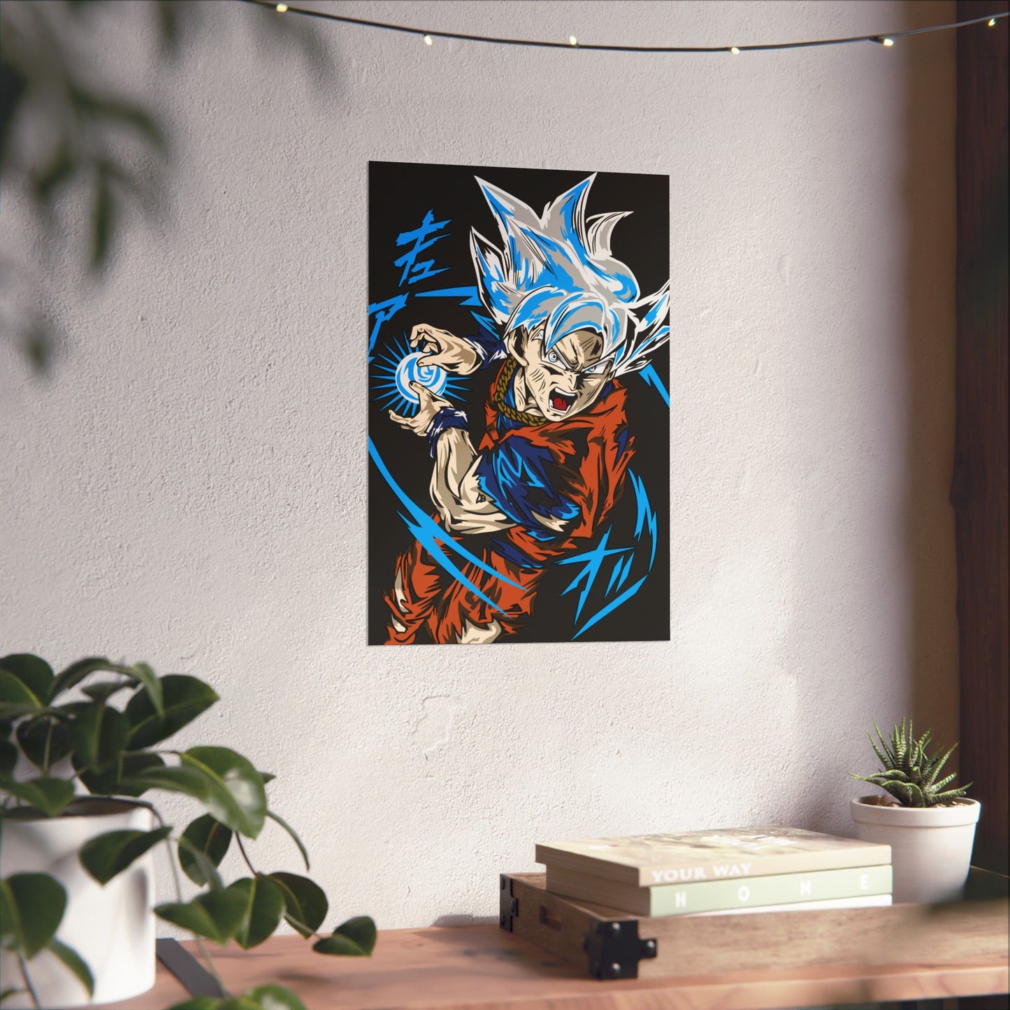 Super Saiyan Blue Goku Kamehameha Matte Vertical Poster