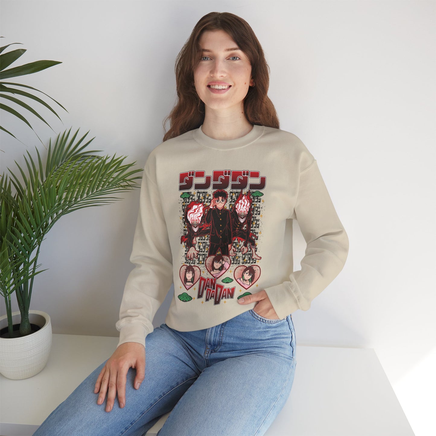 Okarun x Momo II Unisex Heavy Crewneck | Dandadan Streetwear Sweatshirt
