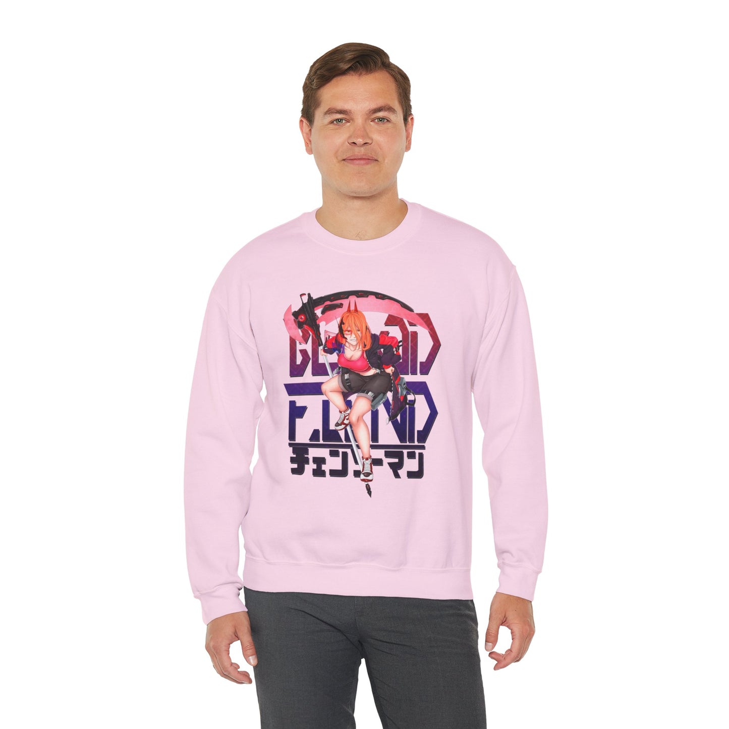 Blood Fiend Power III Unisex Heavy Blend Crewneck Sweatshirt | Chainsaw Man Anime Pullover