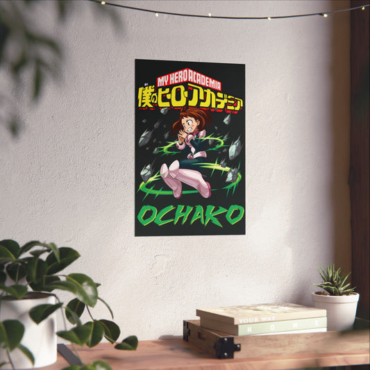 Ochako Uraraka Poster | Anime-Inspired Wall Art | Cute Hero Decor | Otaku Room Poster | Japanese Manga Aesthetic Print