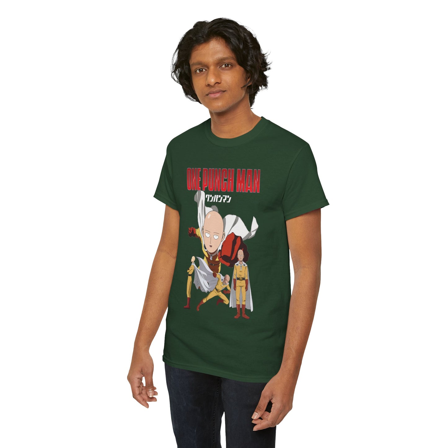 Saitama Unisex Heavy Cotton T-Shirt | One Punch Man Anime Graphic Tee