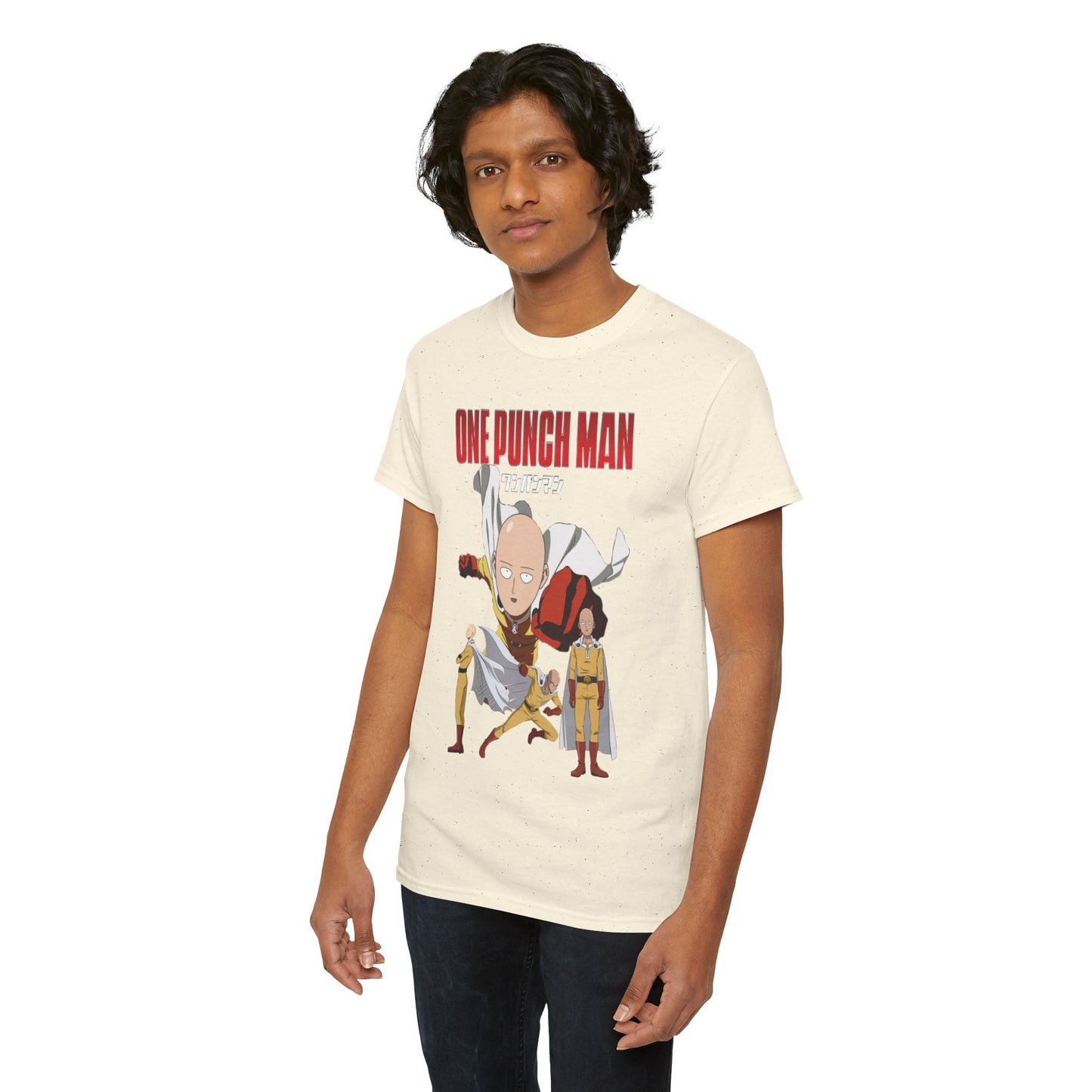 Saitama Unisex Heavy Cotton T-Shirt | One Punch Man Anime Graphic Tee