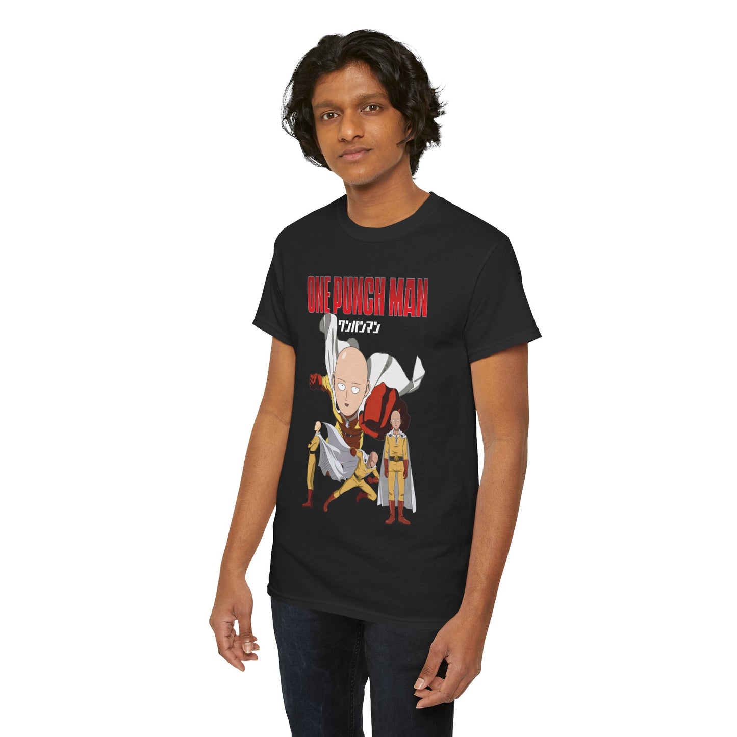 Saitama Unisex Heavy Cotton T-Shirt | One Punch Man Anime Graphic Tee
