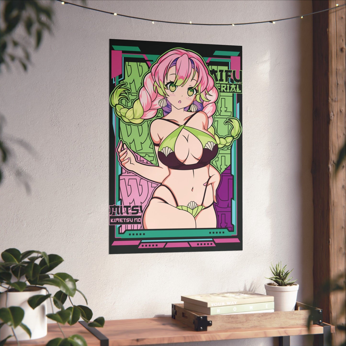 Summer Mitsuri Poster | Demon Slayer Love Hashira Matte Wall Art