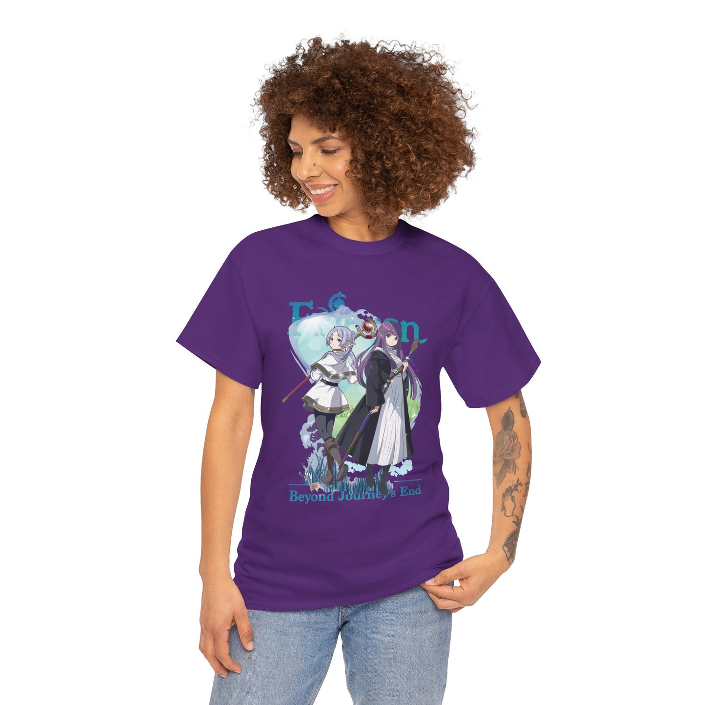Frieren: Beyond Journey’s End Unisex Heavy Cotton T-Shirt | Frieren & Fern Anime Tee