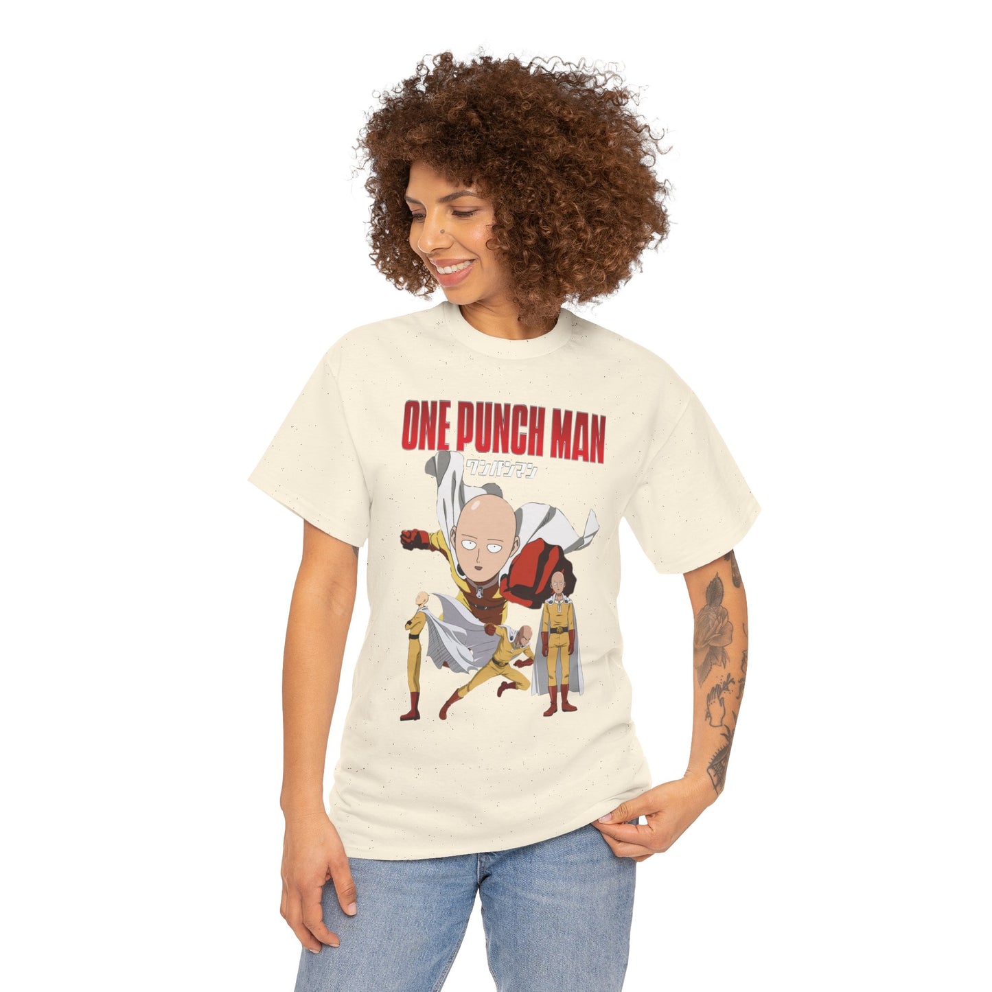 Saitama Unisex Heavy Cotton T-Shirt | One Punch Man Anime Graphic Tee