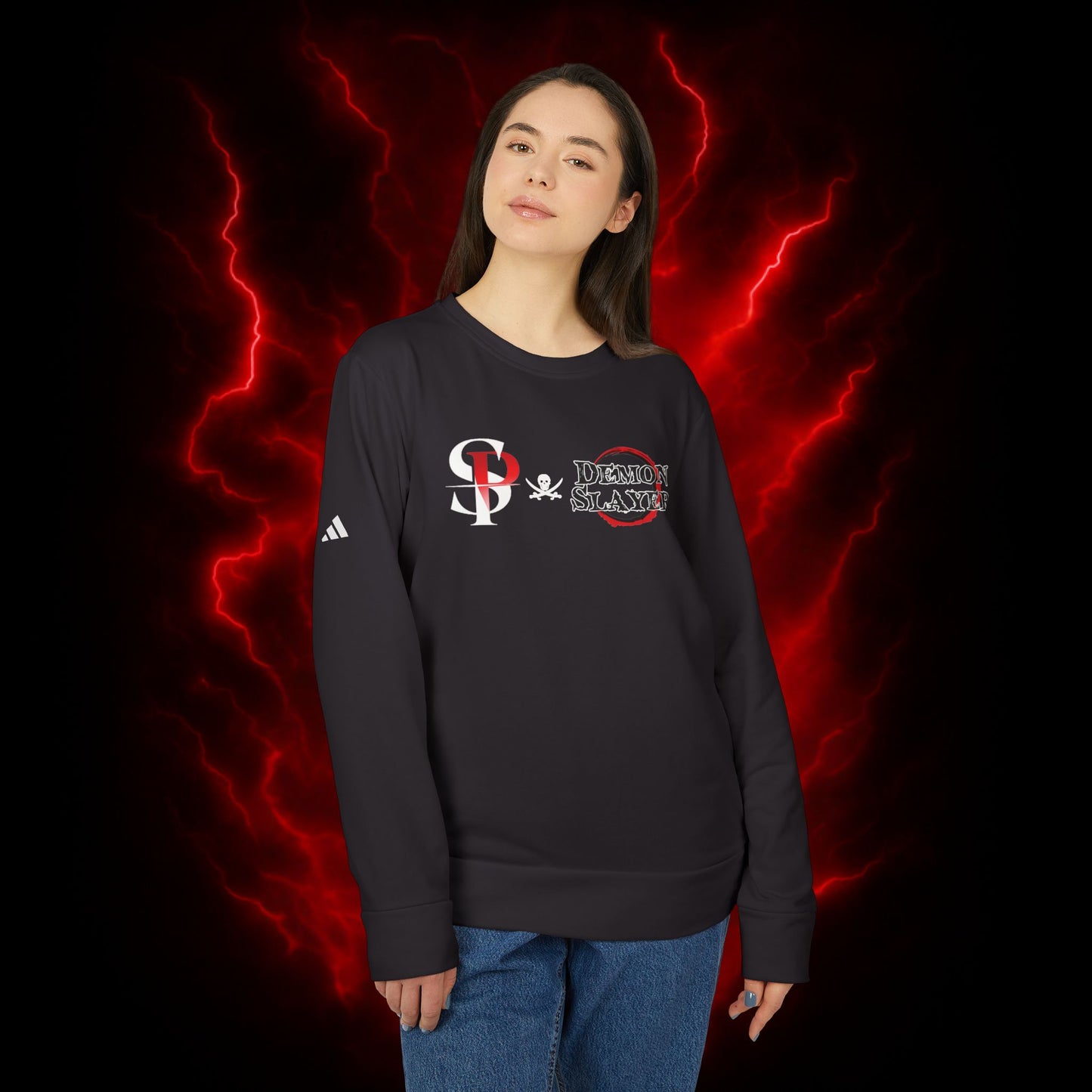 Mitsuri Love Breathing Adidas Unisex Fleece Crewneck Sweatshirt