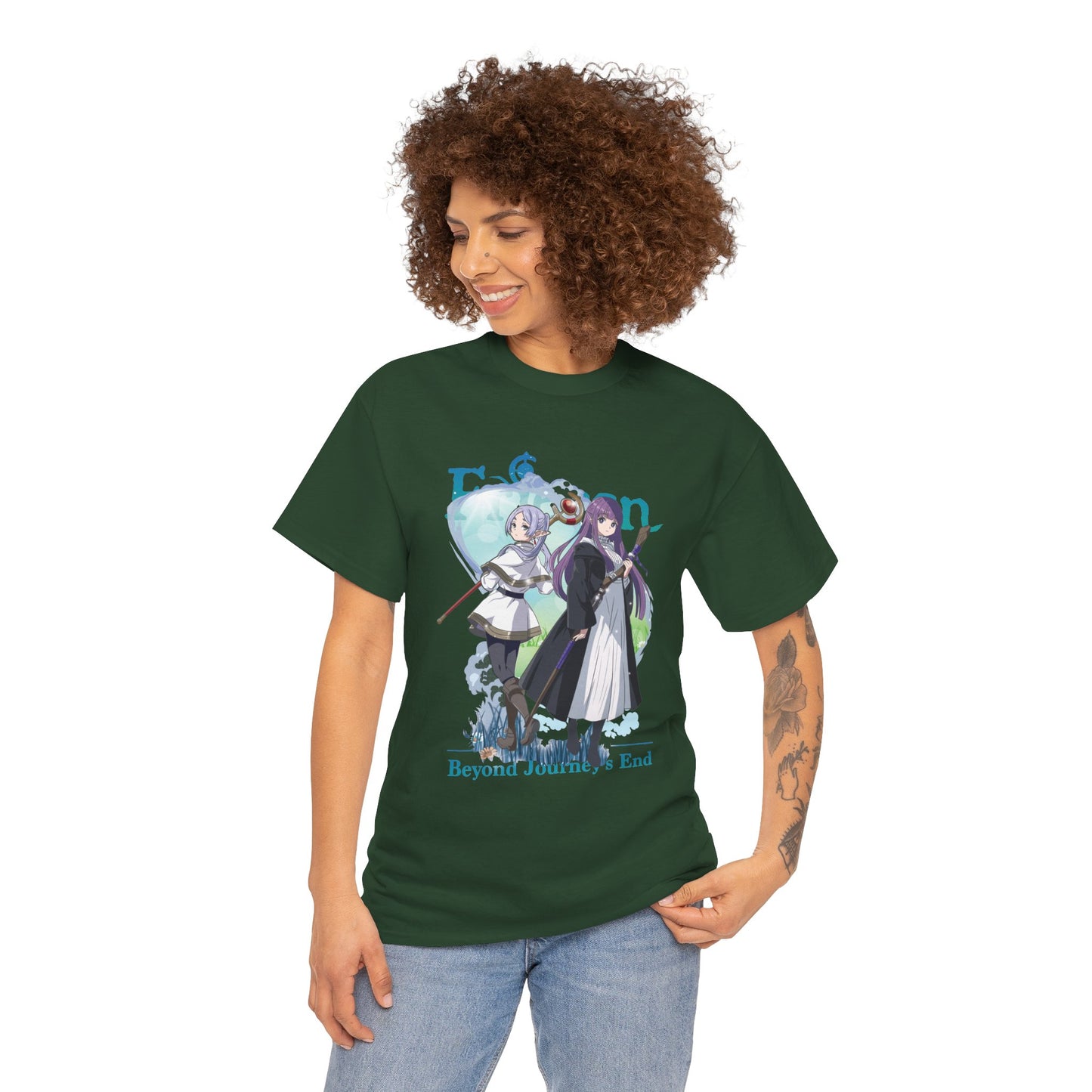 Frieren: Beyond Journey’s End Unisex Heavy Cotton T-Shirt | Frieren & Fern Anime Tee