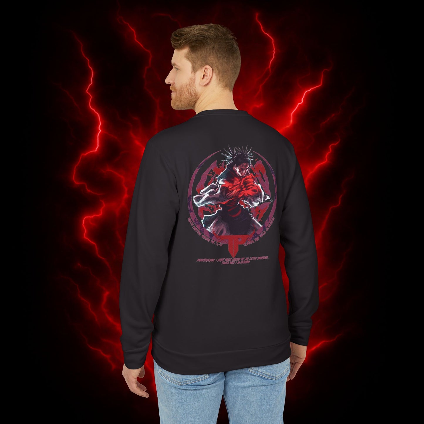 Death Painting Womb Womb Choso Adidas Unisex Fleece Crewneck Sweatshirt