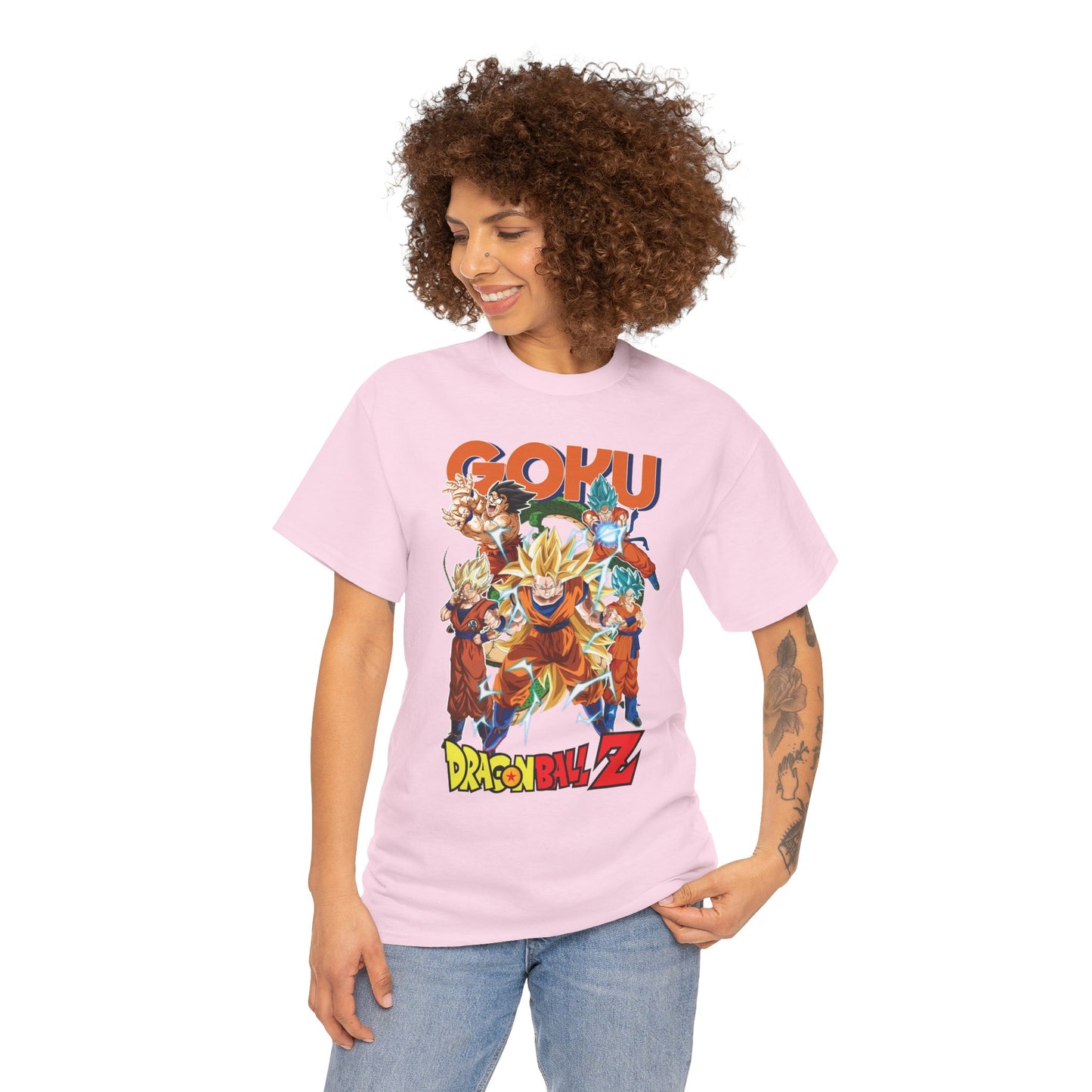 Goku “Legacy of Power” Unisex Heavy Cotton T-Shirt | Dragon Ball Z Streetwear Tee