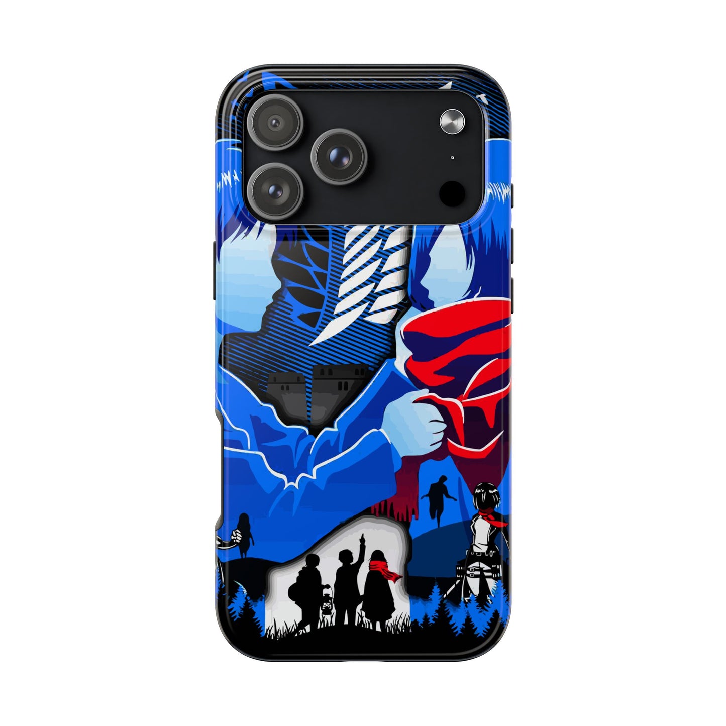Mikasa x Eren Double Layered Phone Case | Attack on Titan-Inspired Protective Anime Case