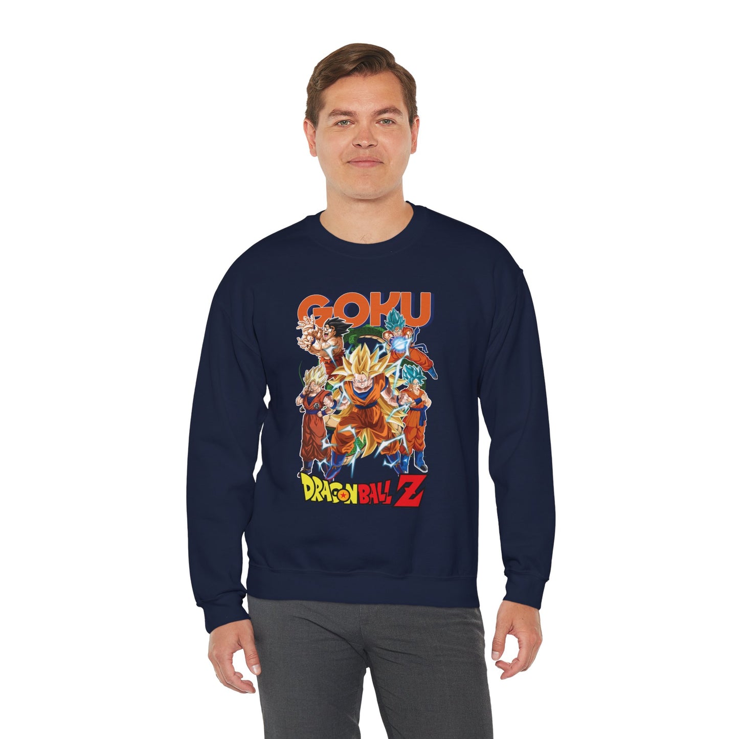 Goku “Legacy of Power” Unisex Heavy Crewneck | Dragon Ball Z Streetwear Sweatshirt