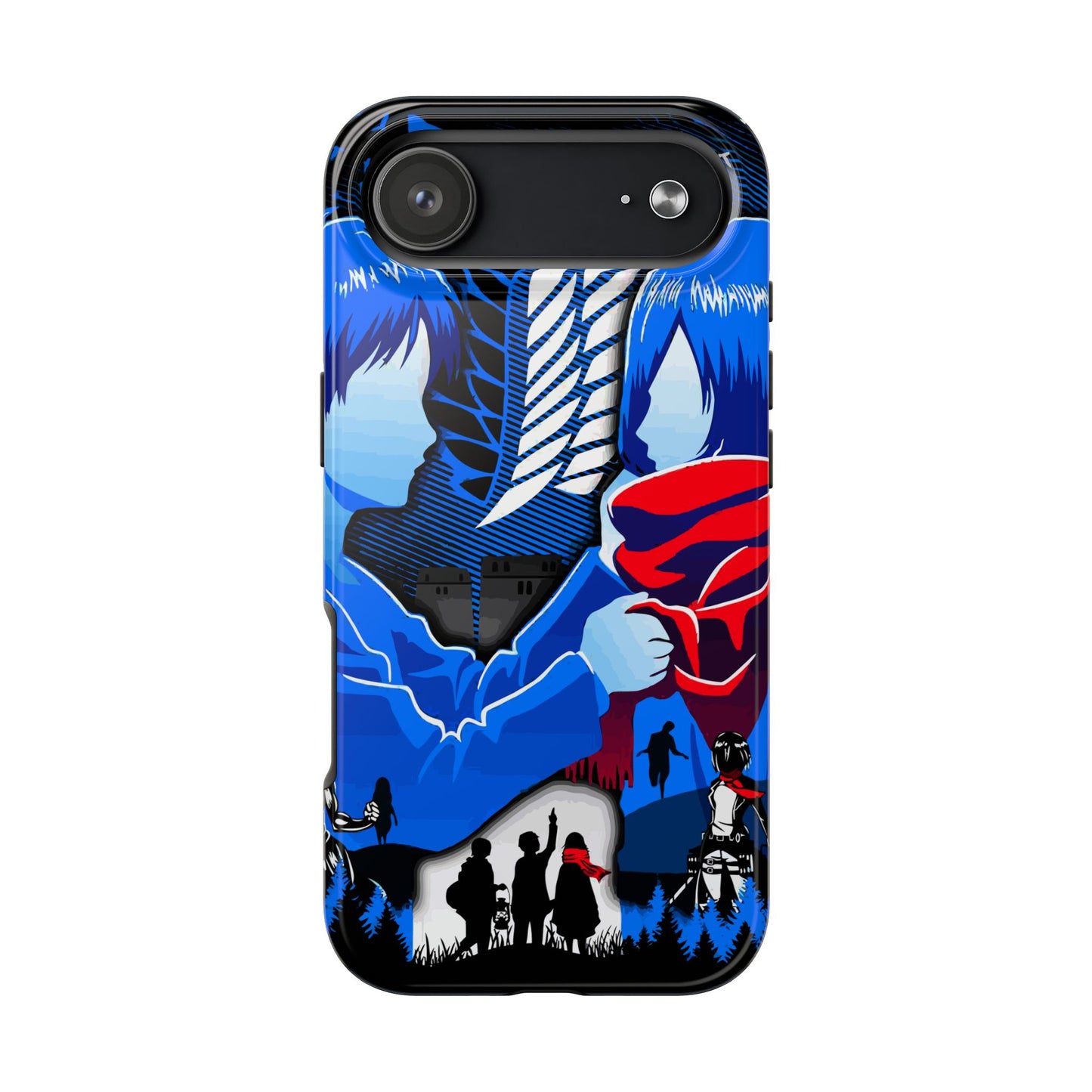 Mikasa x Eren Double Layered Phone Case | Attack on Titan-Inspired Protective Anime Case