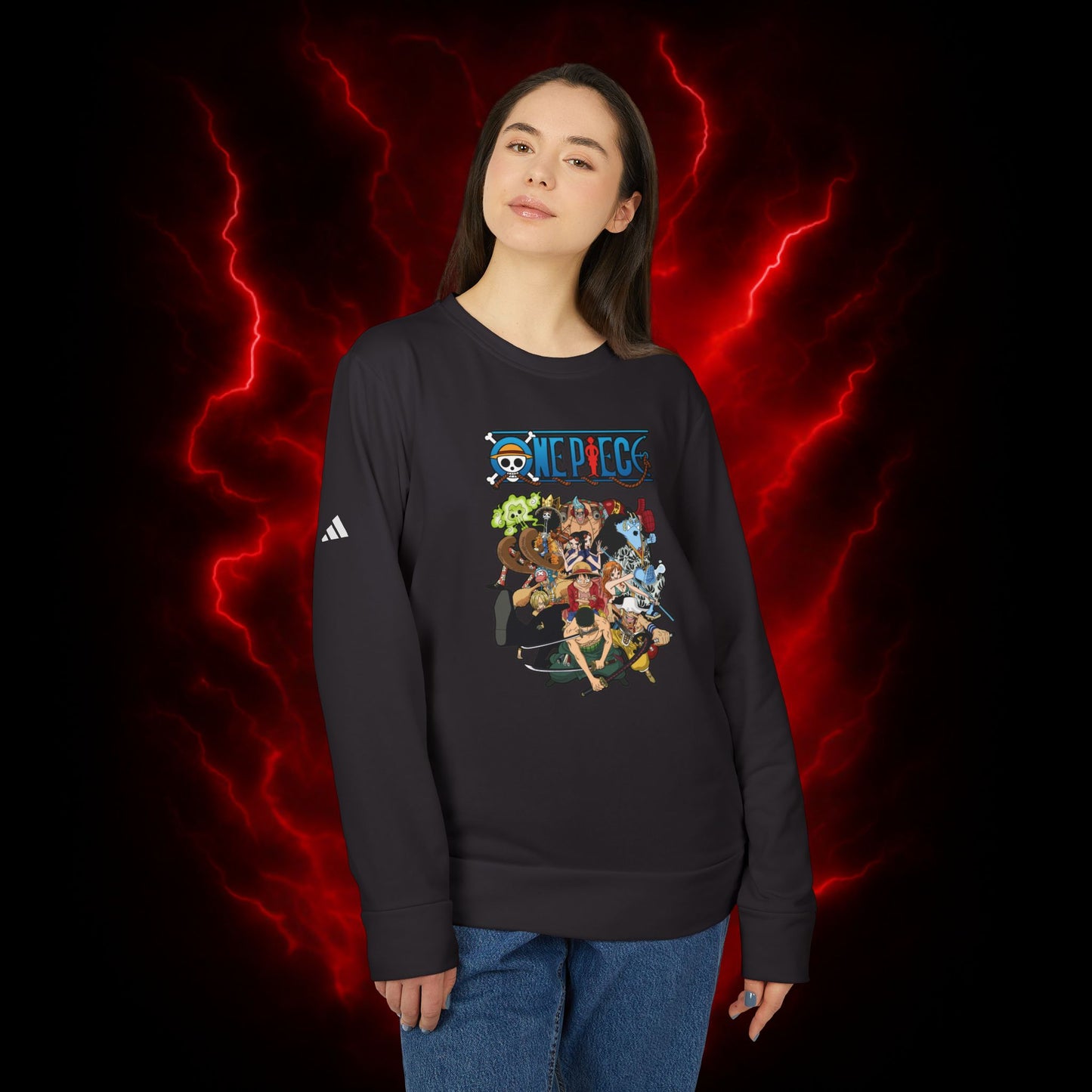 Strawhat Crew Adidas Unisex Fleece Crewneck Sweatshirt
