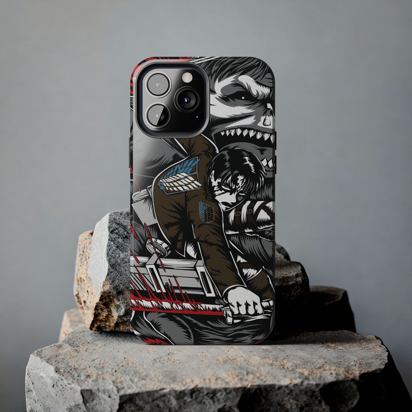 Levi vs Beast Titan Double Layered Phone Case | Attack on Titan-Inspired Protective Anime Case