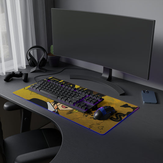 Finn Ames LED Gaming Mouse Pad | Anime-Inspired RGB Desk Mat | Anime Gamer Mousepad | Otaku Desk Setup