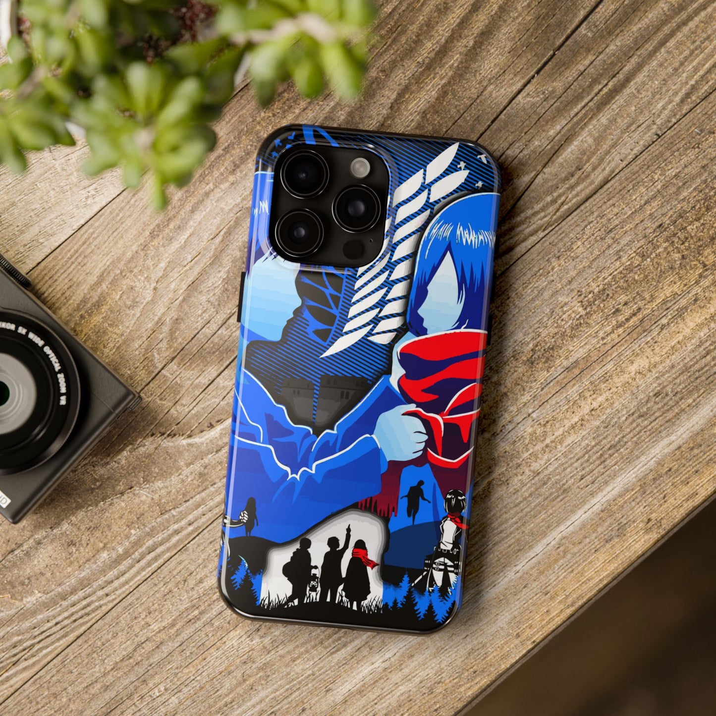 Mikasa x Eren Double Layered Phone Case | Attack on Titan-Inspired Protective Anime Case