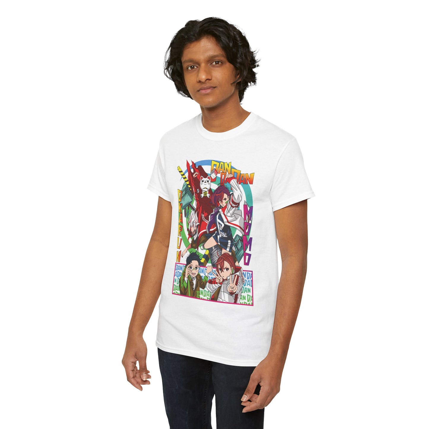 Okarun x Momo Unisex Heavy Cotton T-Shirt | Dandadan Anime Streetwear Tee