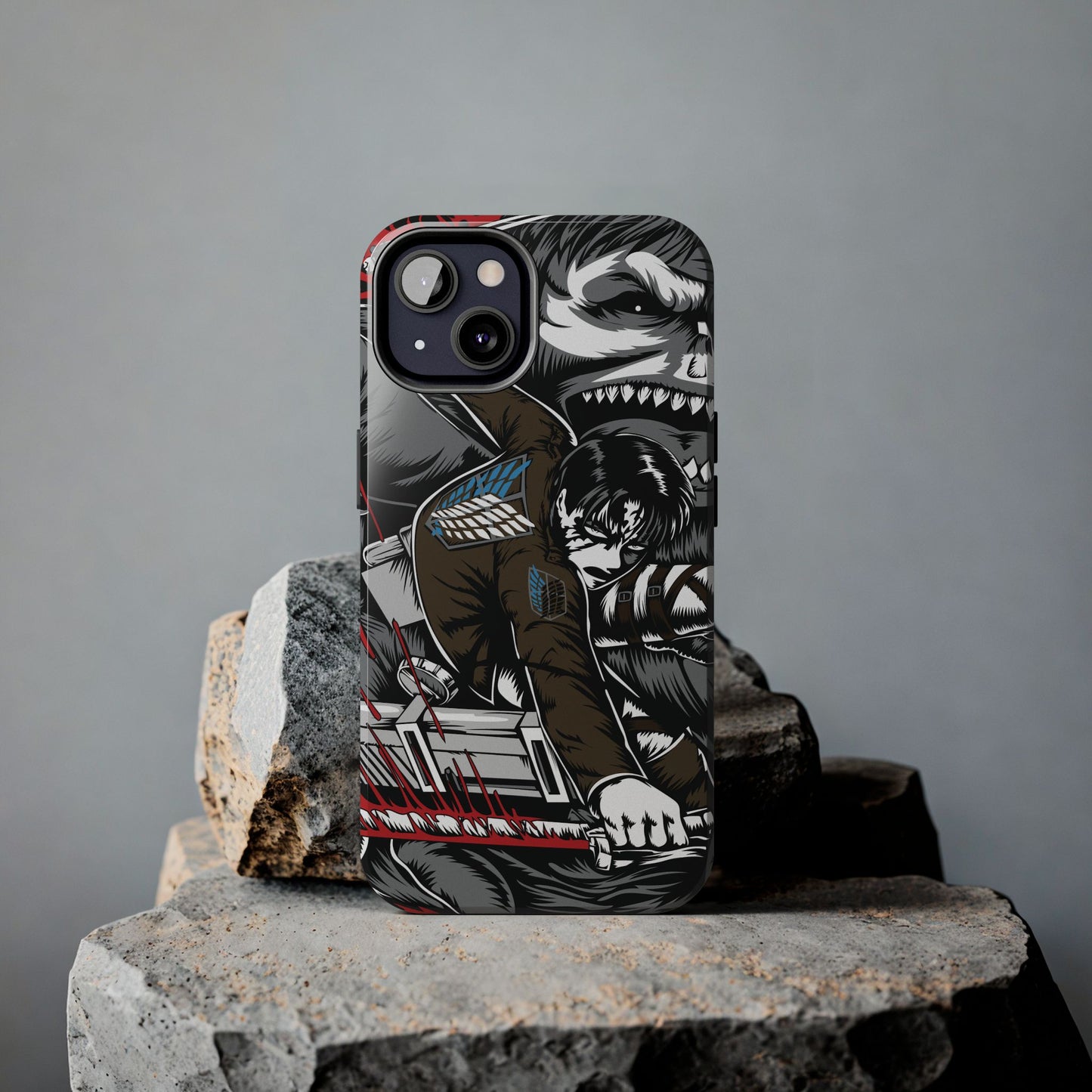 Levi vs Beast Titan Double Layered Phone Case | Attack on Titan-Inspired Protective Anime Case