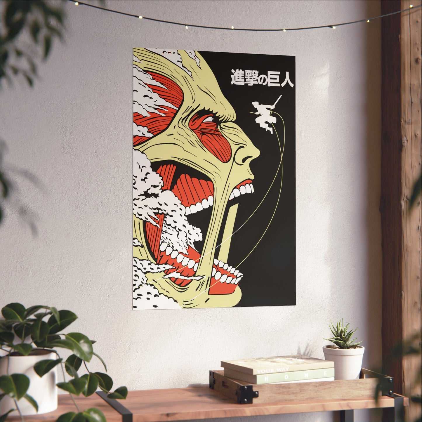 Eren vs Colossal Titan Matte Vertical Poster | Attack on Titan Anime Wall Art