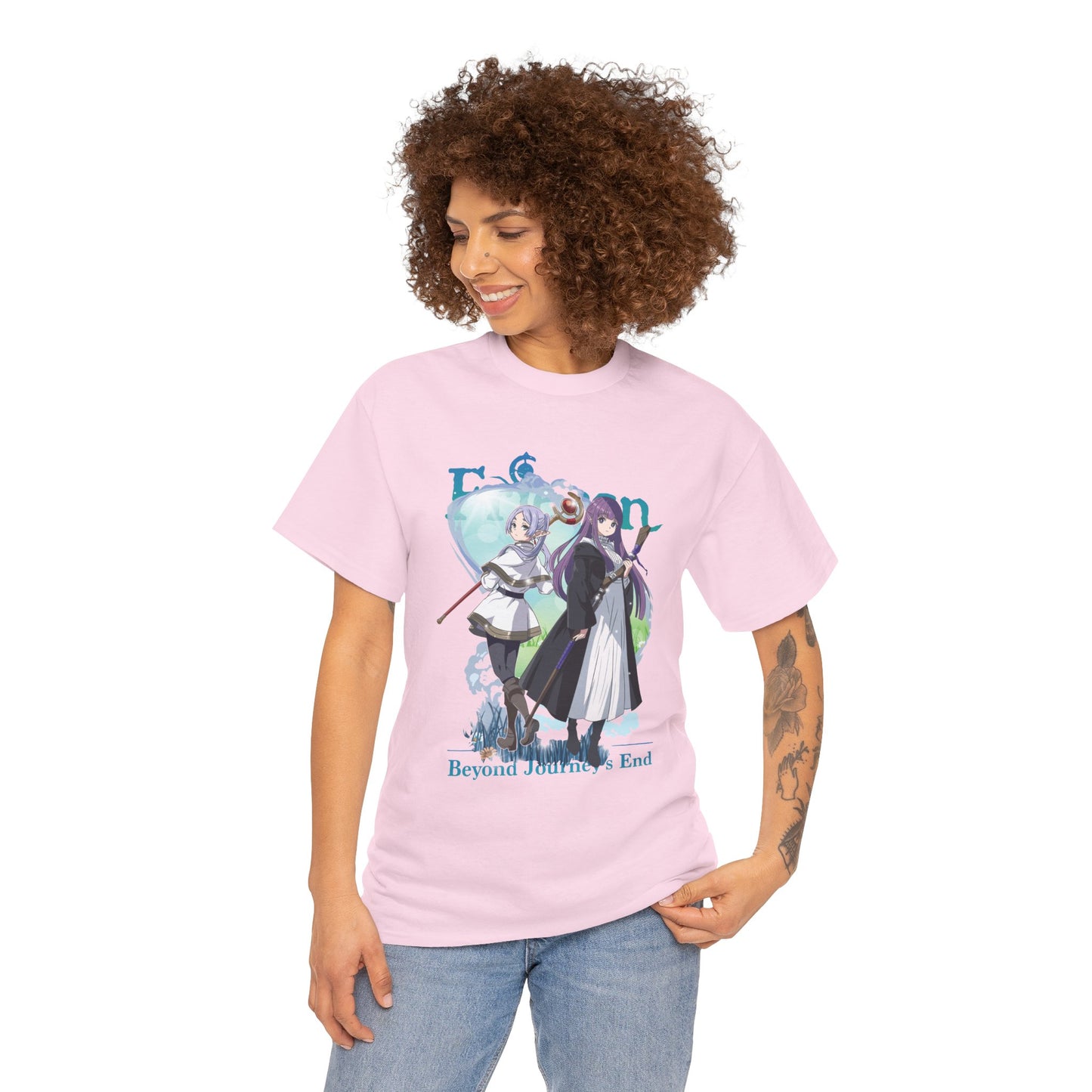 Frieren: Beyond Journey’s End Unisex Heavy Cotton T-Shirt | Frieren & Fern Anime Tee