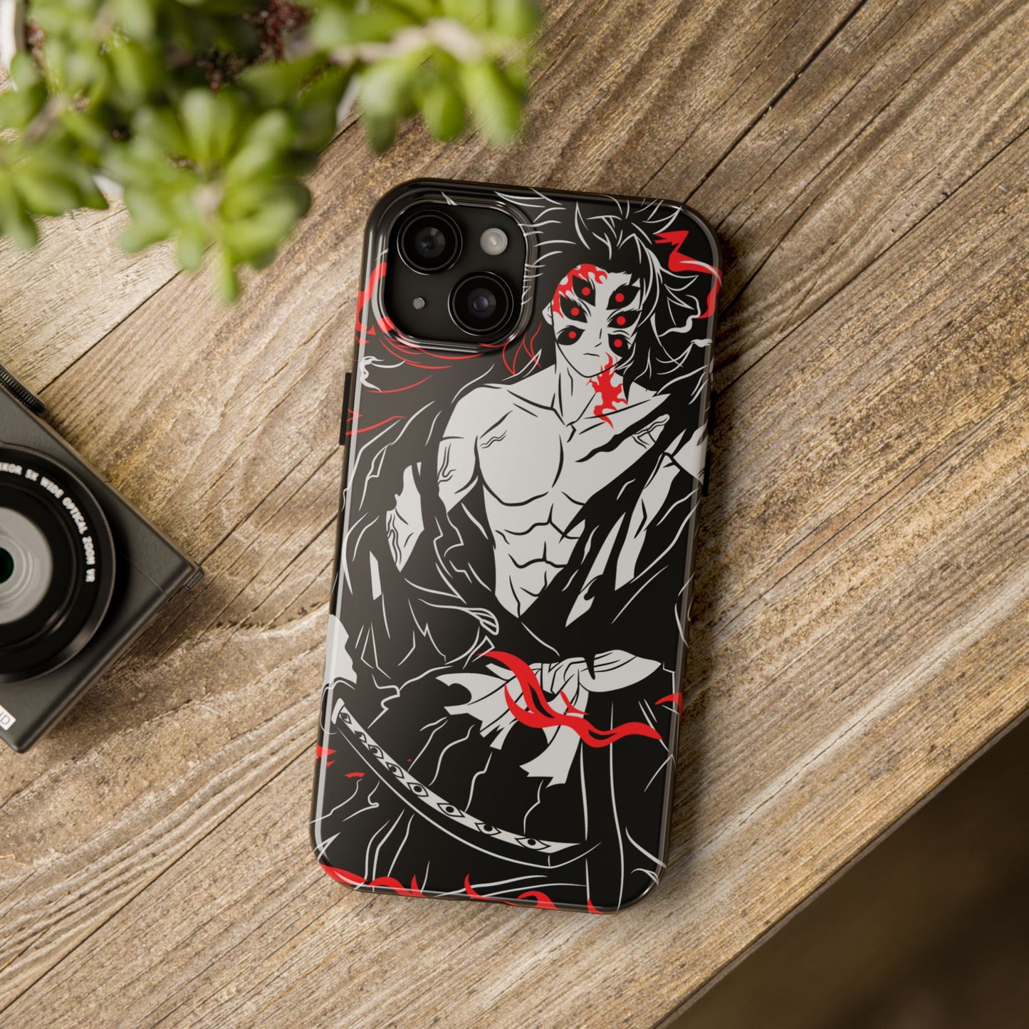 Kokushibo Crimson Aura Phone Case | Upper Moon One Demon Slayer Anime Case