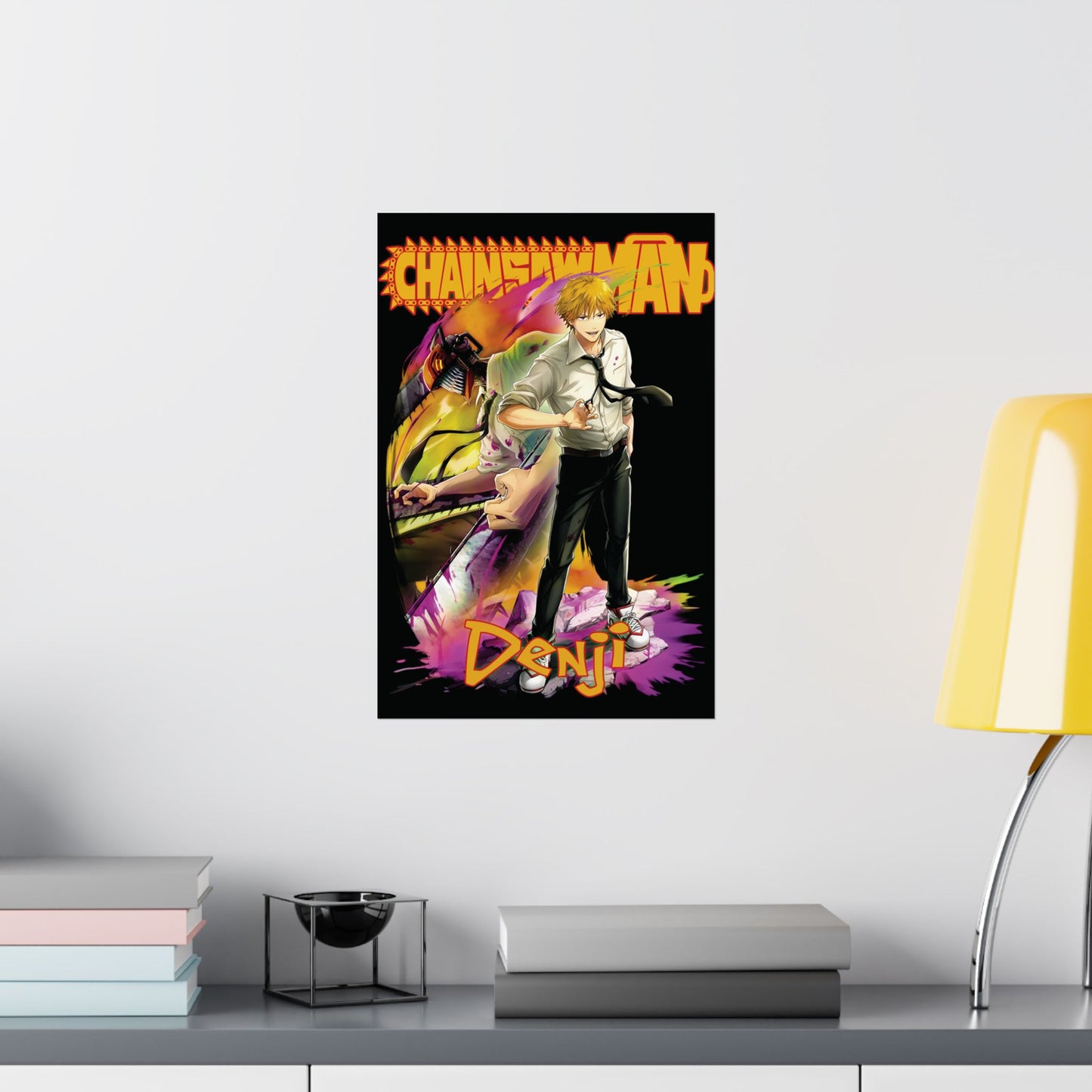 Chainsaw Devil Denji Matte Vertical Poster | Chainsaw Man Anime Wall Art