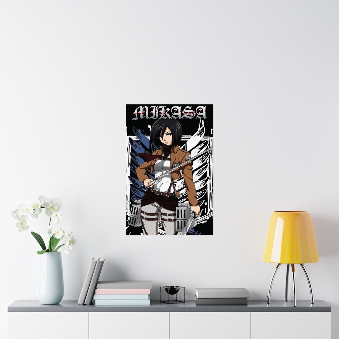 Mikasa Ackerman Matte Vertical Poster | Attack on Titan Anime Wall Art