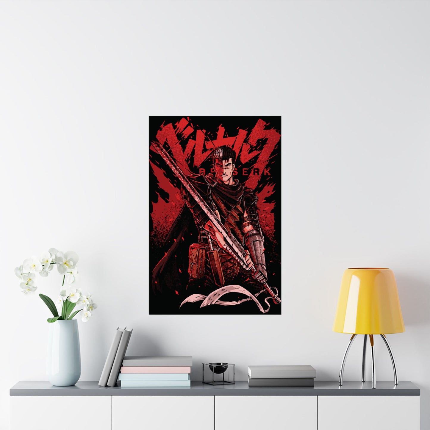 Guts Eclipse Rage Matte Vertical Poster | Berserk Anime Wall Art