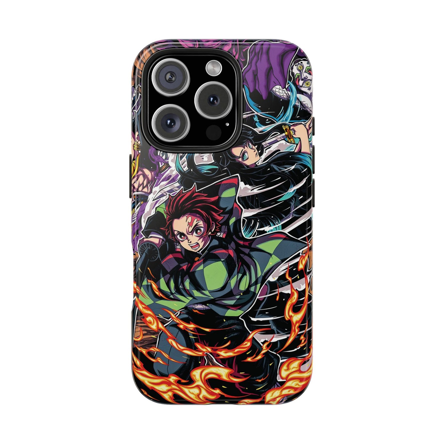 Tanjiro & Muichiro Vs Hantengu Double Layered Phone Case | Demon Slayer-Inspired Anime Case
