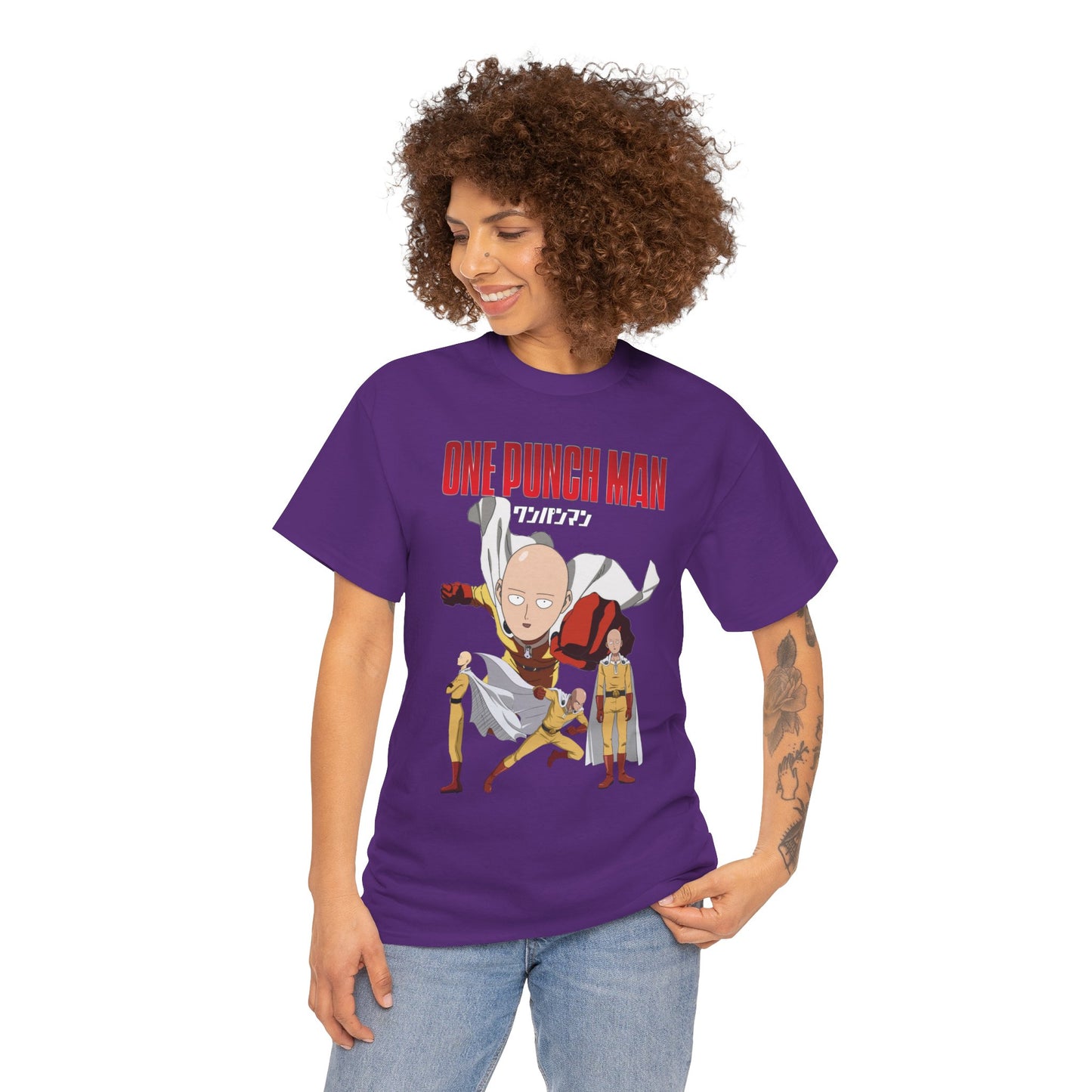 Saitama Unisex Heavy Cotton T-Shirt | One Punch Man Anime Graphic Tee