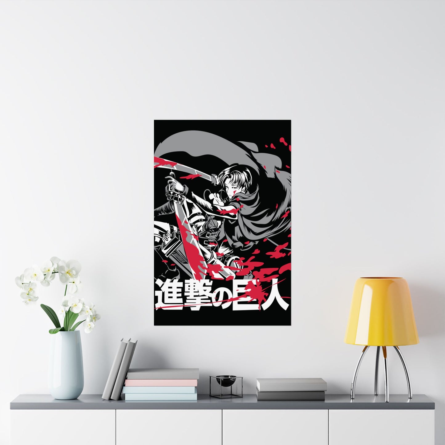 Levi Ackerman Bloodstained Matte Vertical Poster | Attack on Titan Anime Wall Art