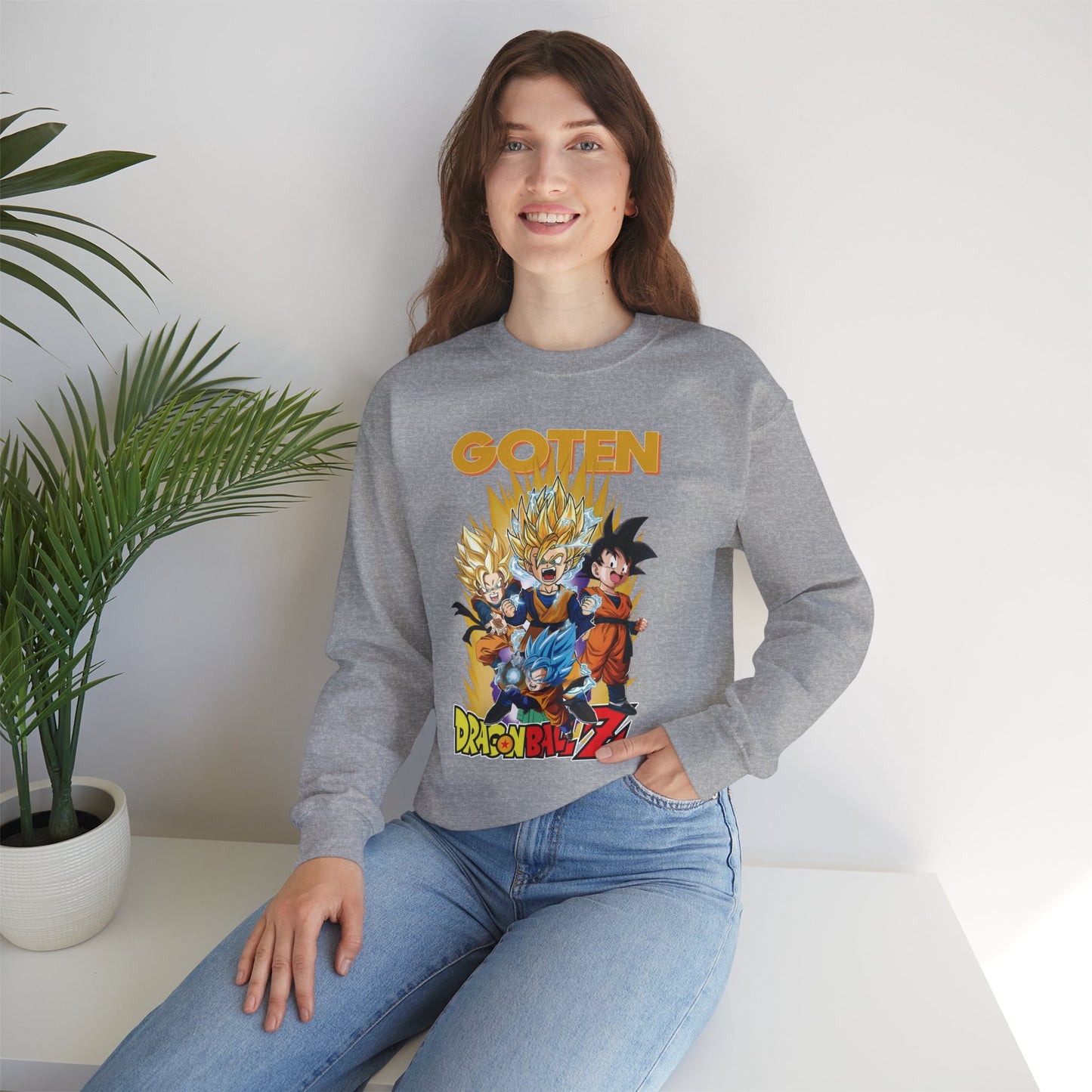 Goten “Next Gen Saiyan” Unisex Heavy Crewneck | Dragon Ball Z Streetwear Sweatshirt