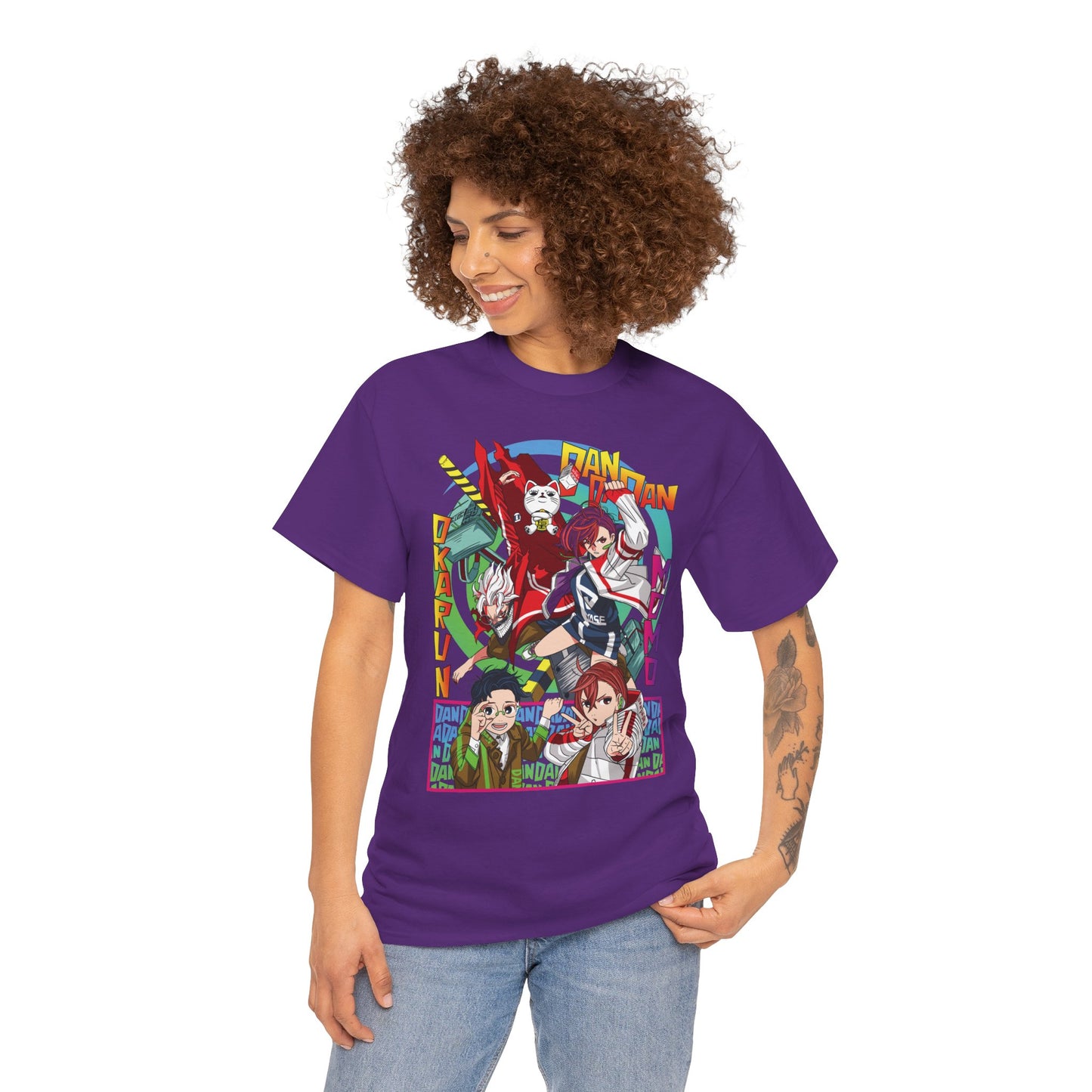 Okarun x Momo Unisex Heavy Cotton T-Shirt | Dandadan Anime Streetwear Tee
