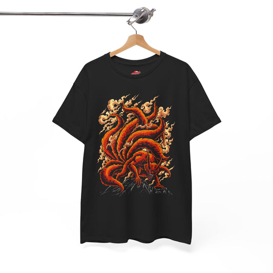 Nine-Tailed Beast Kurama Unisex T-Shirt | Anime-Inspired Streetwear Graphic Tee | Fox Demon Graphic Shirt | Otaku Manga Shirt