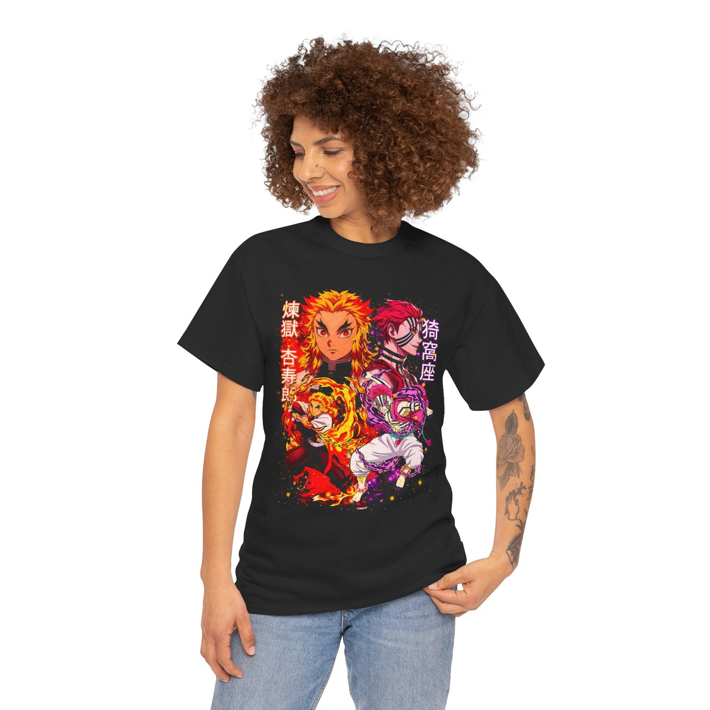 Rengoku vs Akaza T-Shirt | Demon Slayer Battle Anime Tee