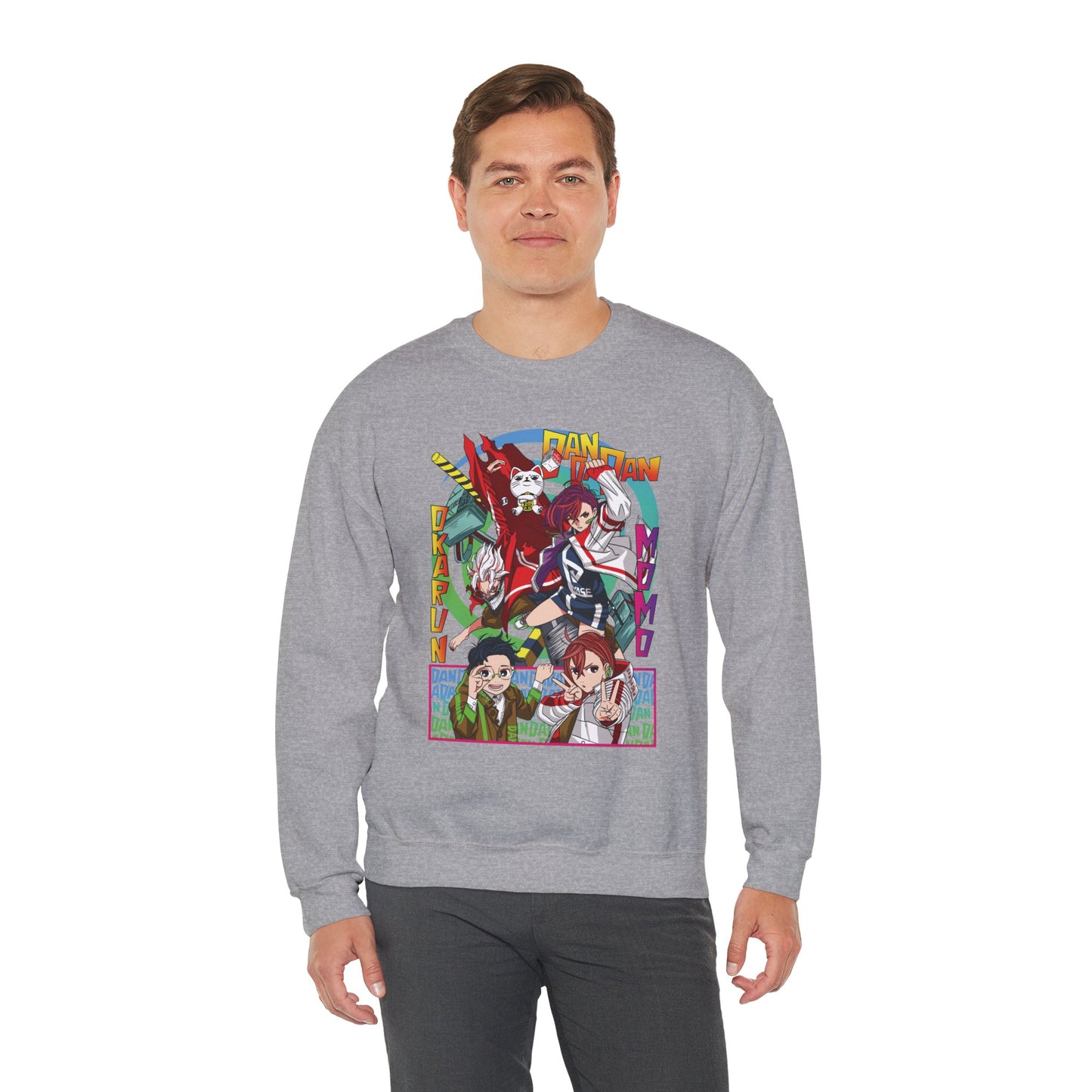 Okarun x Momo Unisex Heavy Crewneck | Dandadan Anime Streetwear Sweatshirt