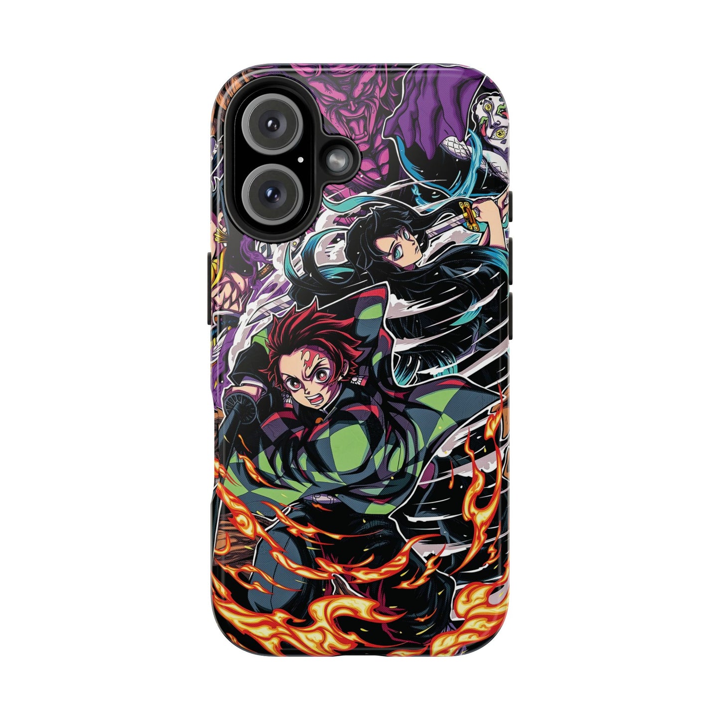 Tanjiro & Muichiro Vs Hantengu Double Layered Phone Case | Demon Slayer-Inspired Anime Case