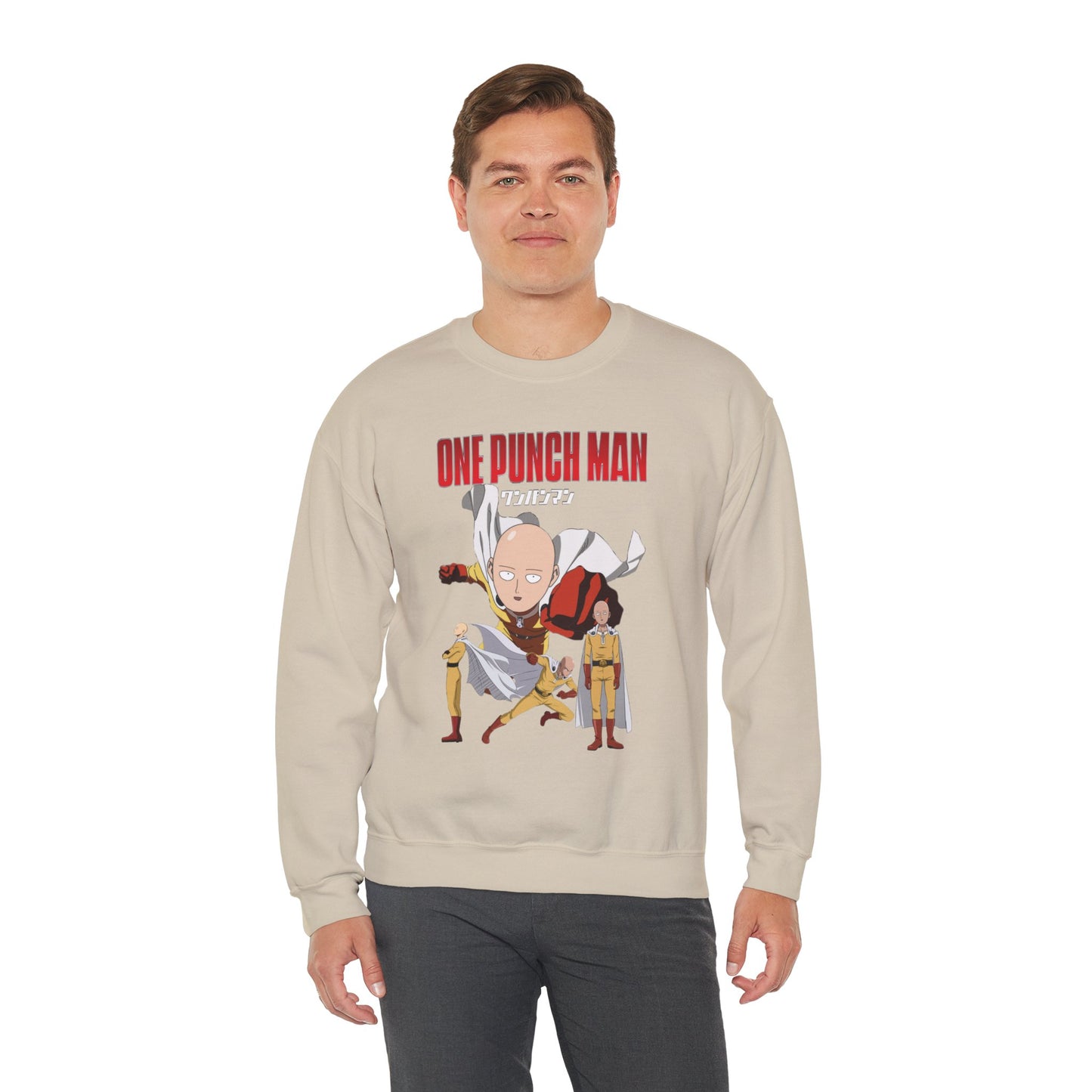 Saitama “One Punch Man” Unisex Heavy Crewneck | Anime Streetwear Sweatshirt