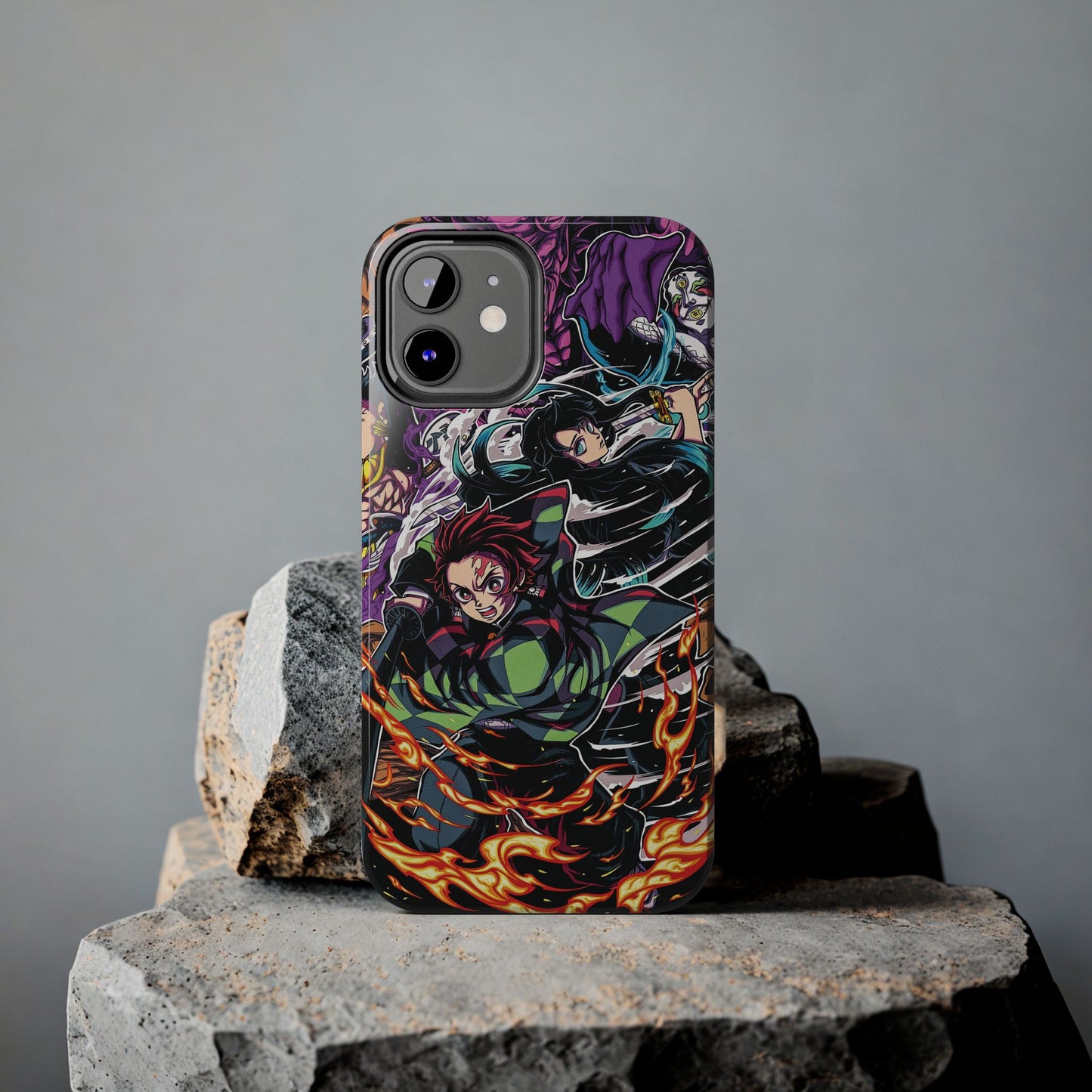 Tanjiro & Muichiro Vs Hantengu Double Layered Phone Case | Demon Slayer-Inspired Anime Case