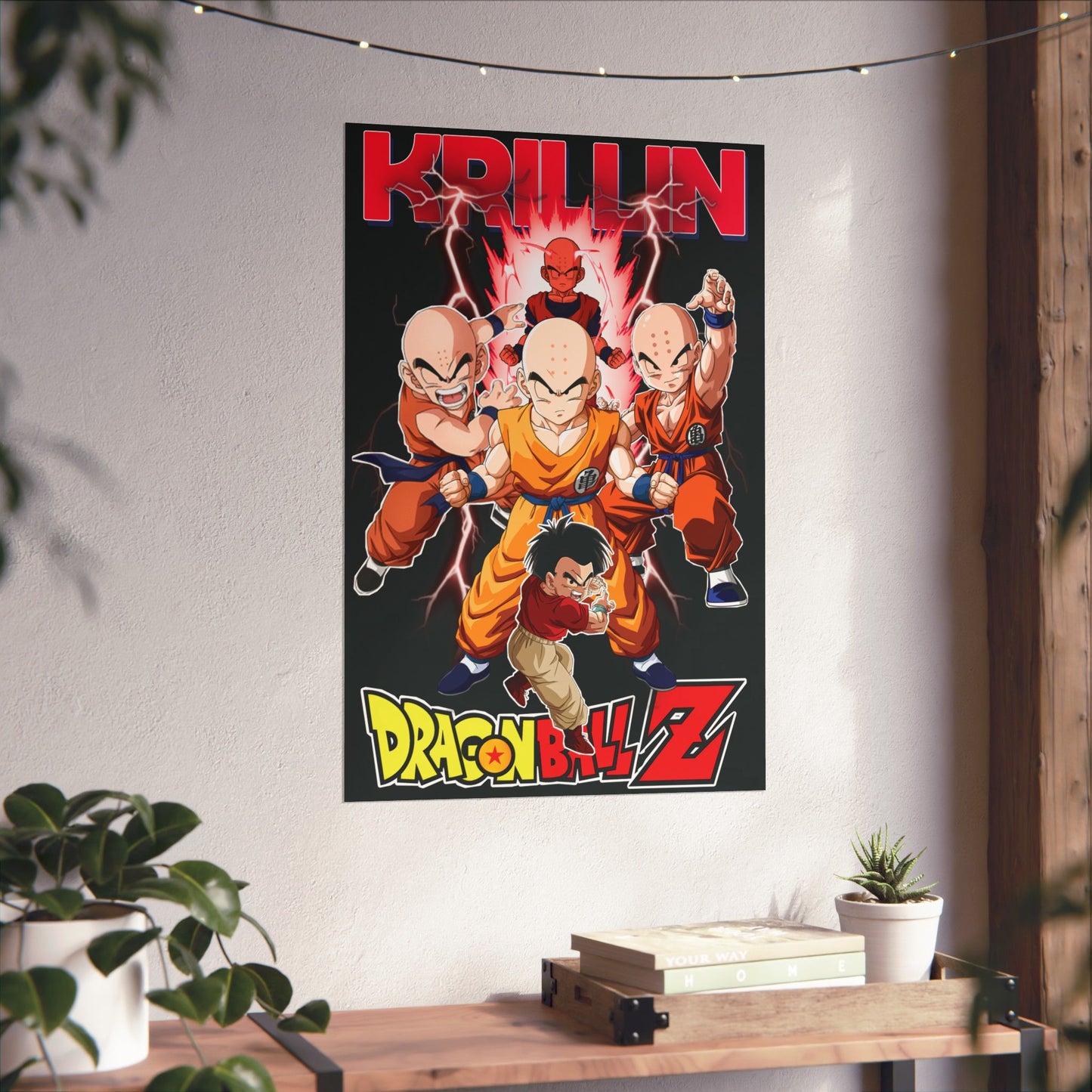 Krillin “Earth’s Strongest” Matte Vertical Poster | Dragon Ball Z Anime Wall Art