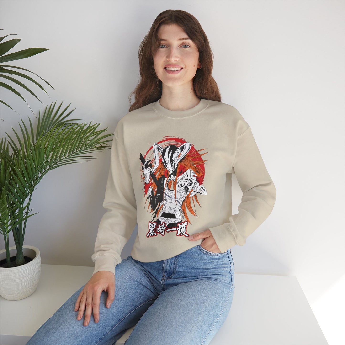 Ichigo Vasto Lorde Unisex Heavy Blend Crewneck Sweatshirt | Bleach Anime Streetwear