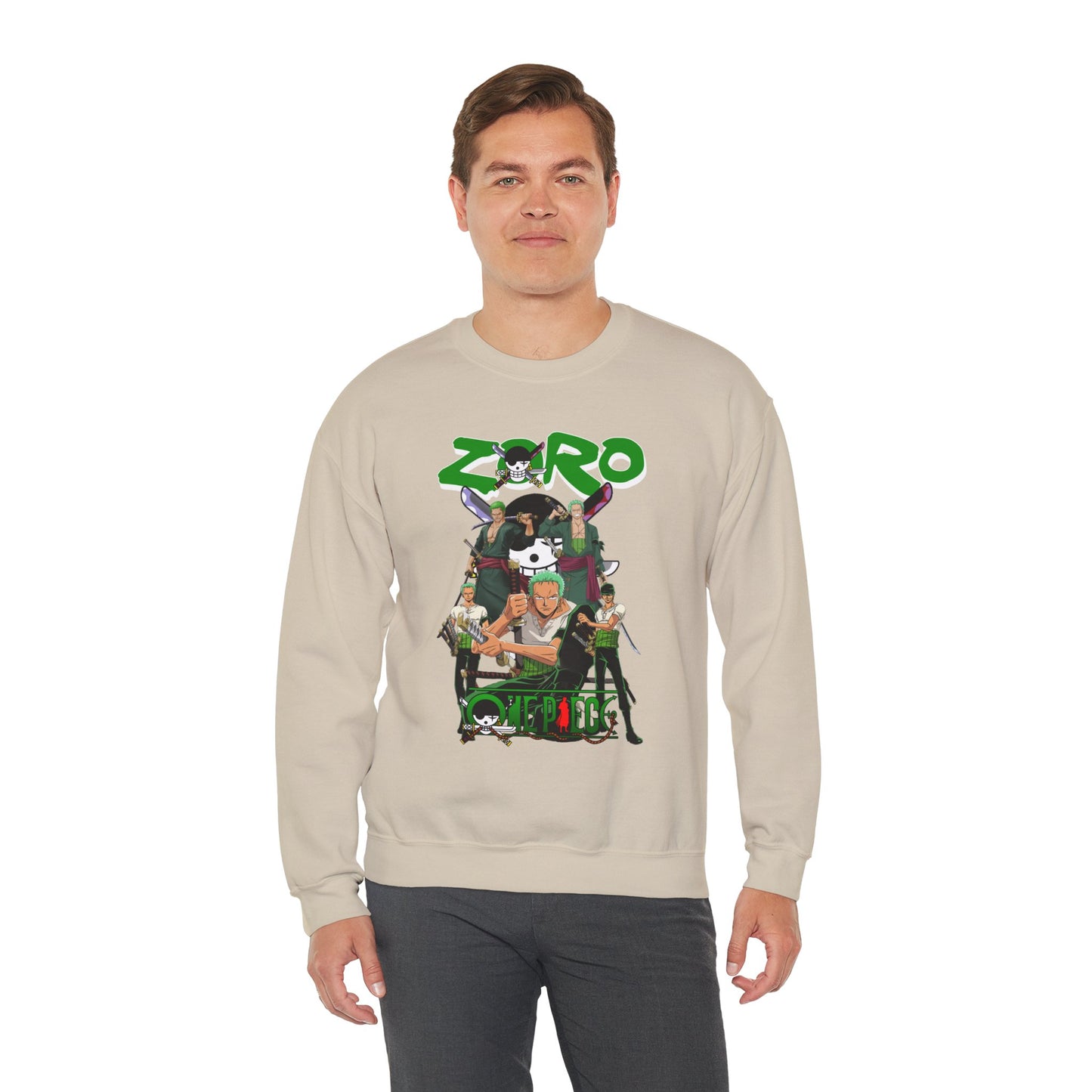 Zoro “King of Swords” Unisex Heavy Crewneck | One Piece Streetwear Sweatshirt