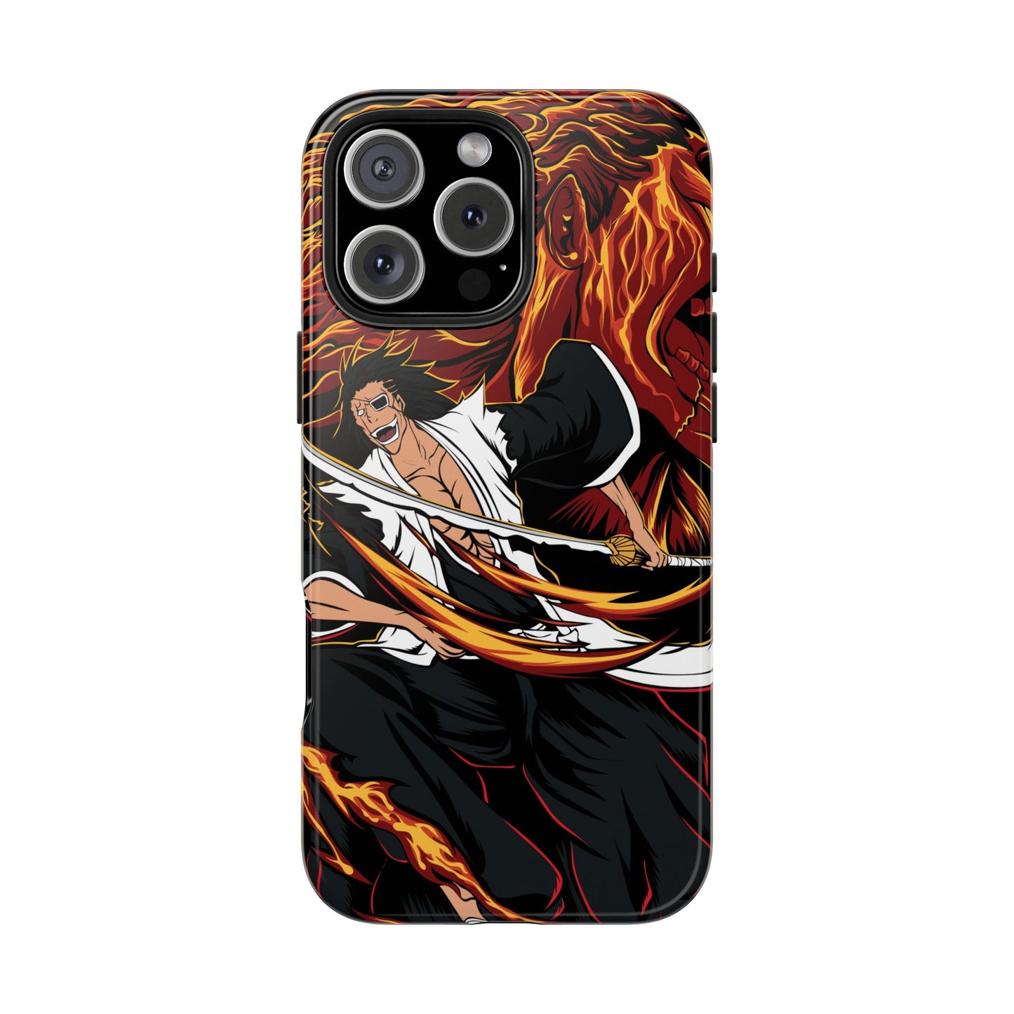 Genryūsai Yamamoto Flame Bankai Double Layered Phone Case | Bleach-Inspired Protective Anime Case