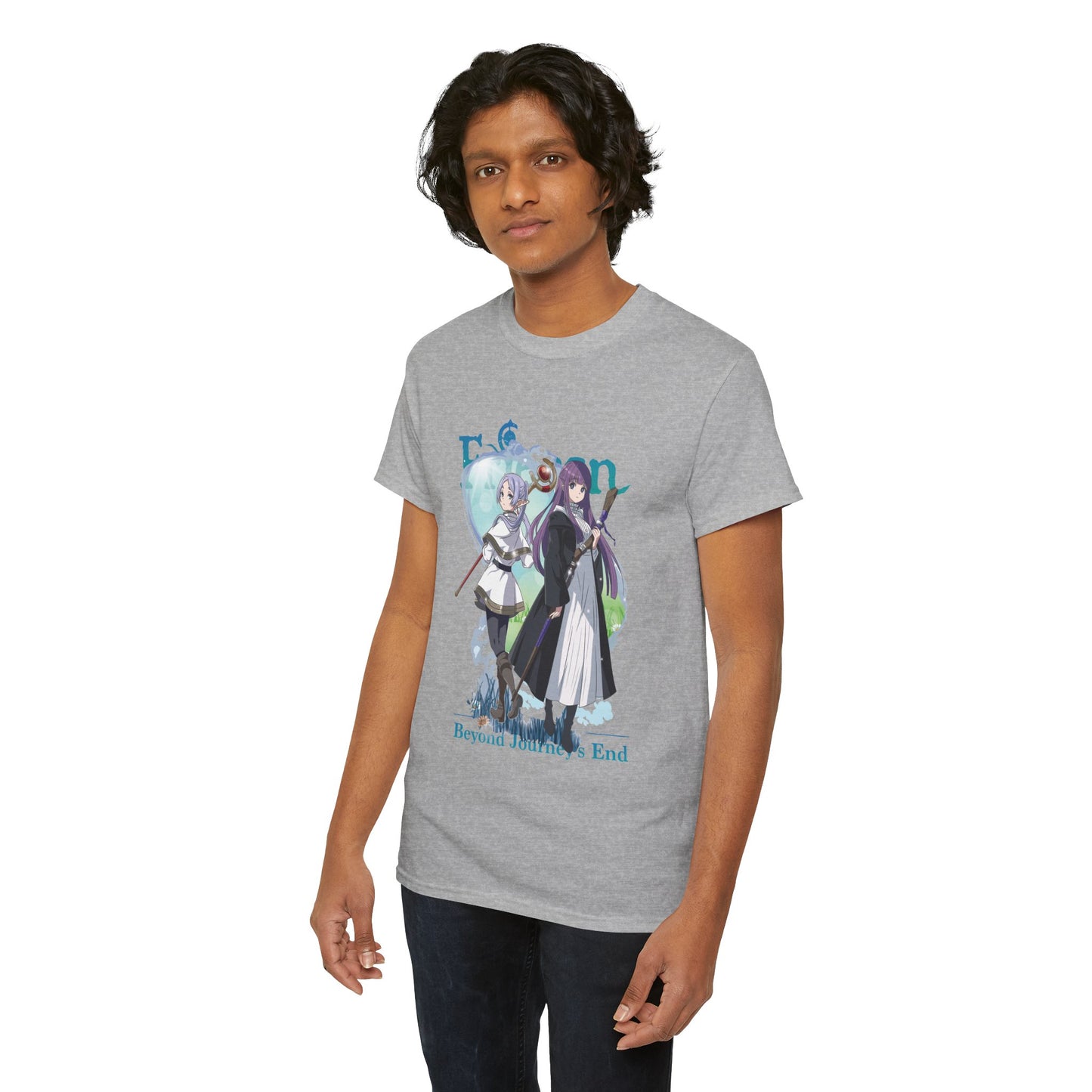 Frieren: Beyond Journey’s End Unisex Heavy Cotton T-Shirt | Frieren & Fern Anime Tee